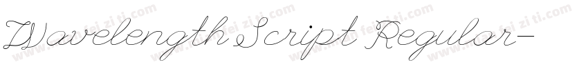 Wavelength Script Regular字体转换
